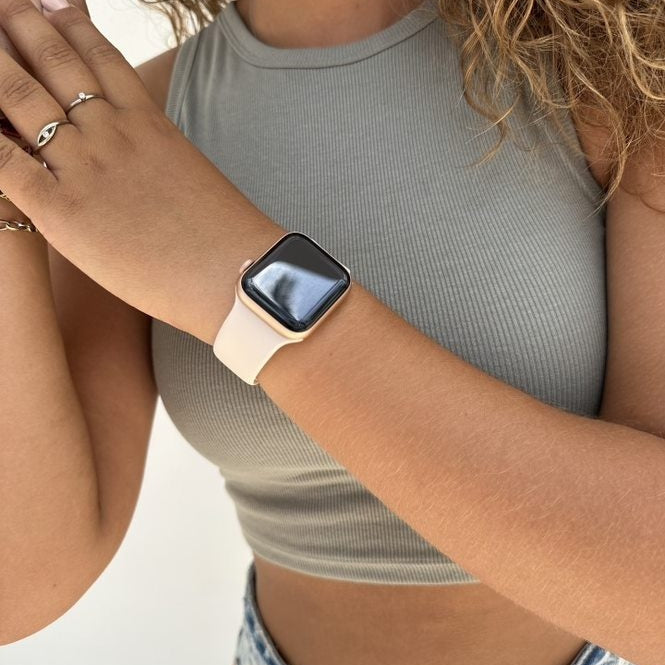 Xoxo Wildhearts beżowy pasek silikonowy do Apple Watch