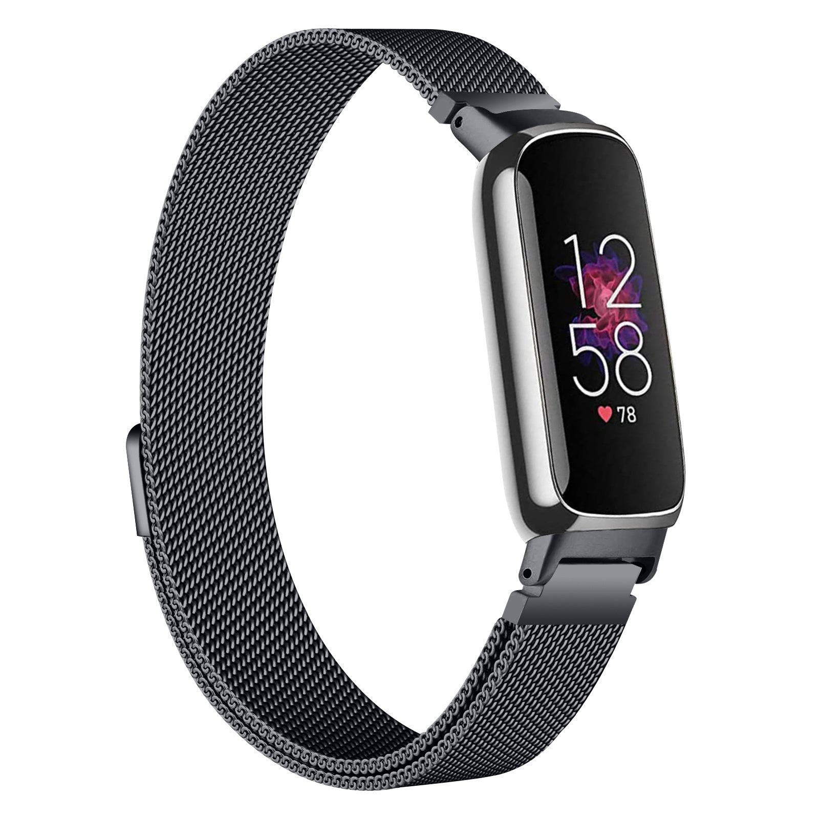 Correia Milanesa Preta para Acessório Fitbit Inspire 3