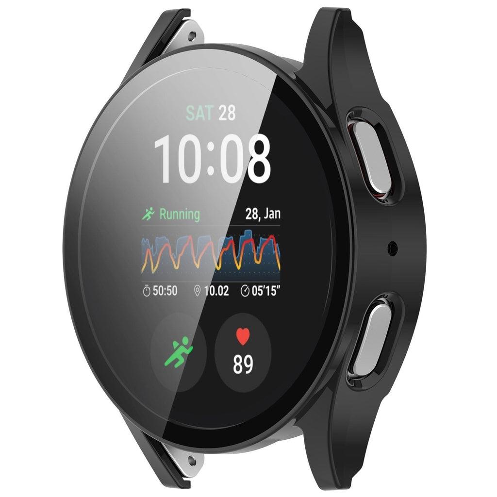 Czarny ochronny futerał ze szkłem do Samsung Galaxy Watch 7 40mm