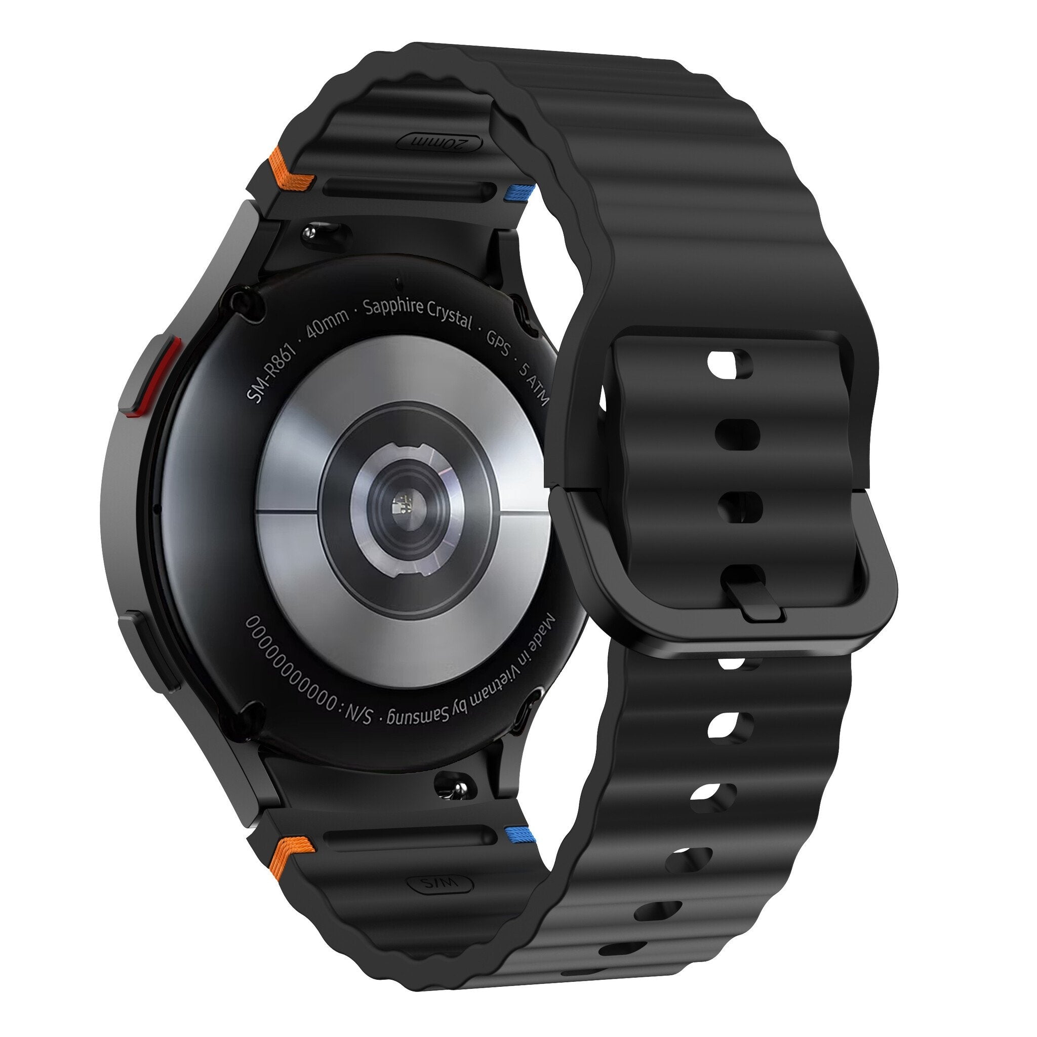 Samsung Galaxy Watch 4 40mm Correa de Onda Negra Plus