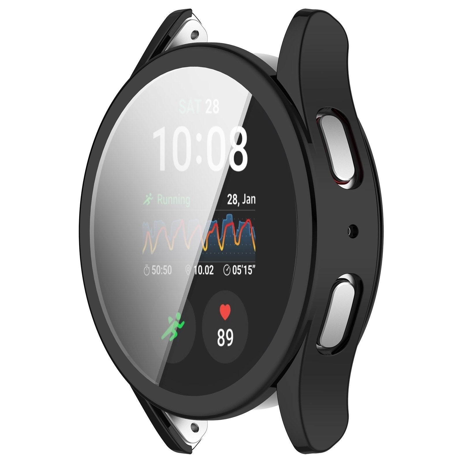 Vékony fekete TPU tok Samsung Galaxy Watch 7 44 mm-hez