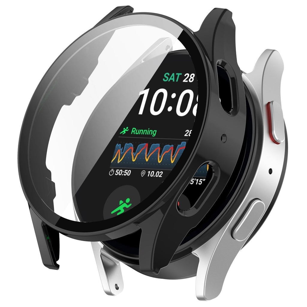 Czarny ochronny futerał ze szkłem do Samsung Galaxy Watch 7 40mm