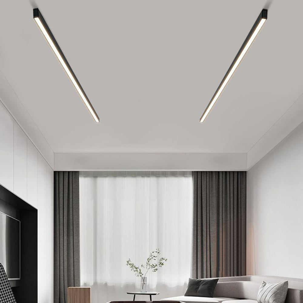 Plafonieră și lampă de perete LED liniară neagră, bară minimalistă | Ormexis