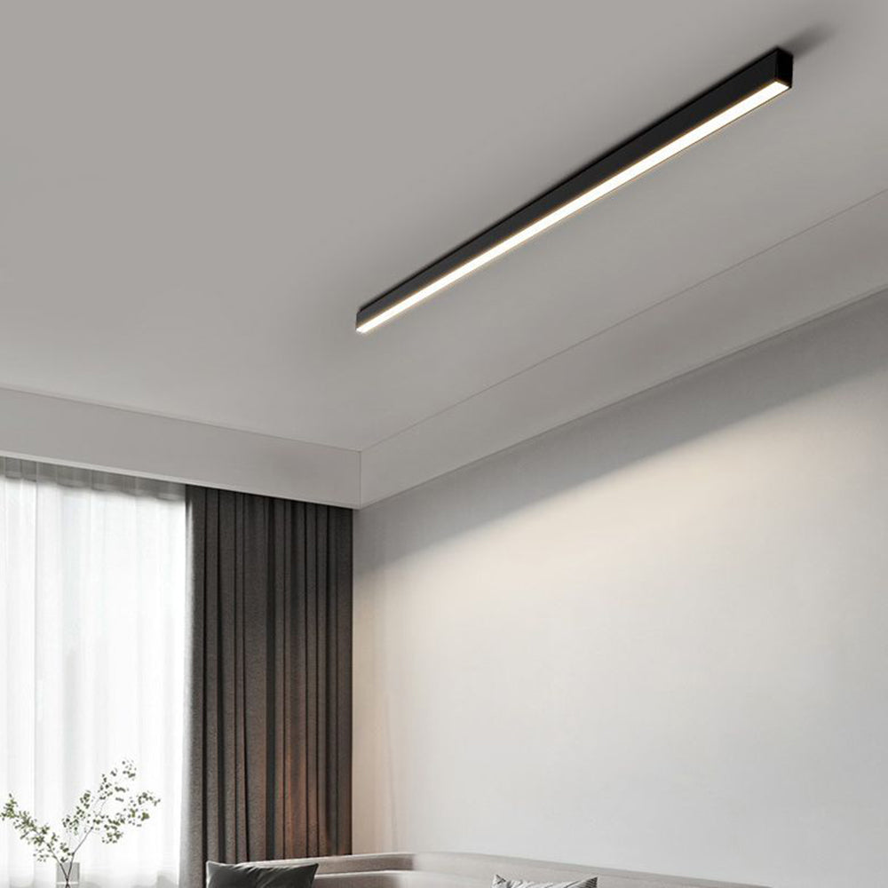 Plafonieră și lampă de perete LED liniară neagră, bară minimalistă | Ormexis