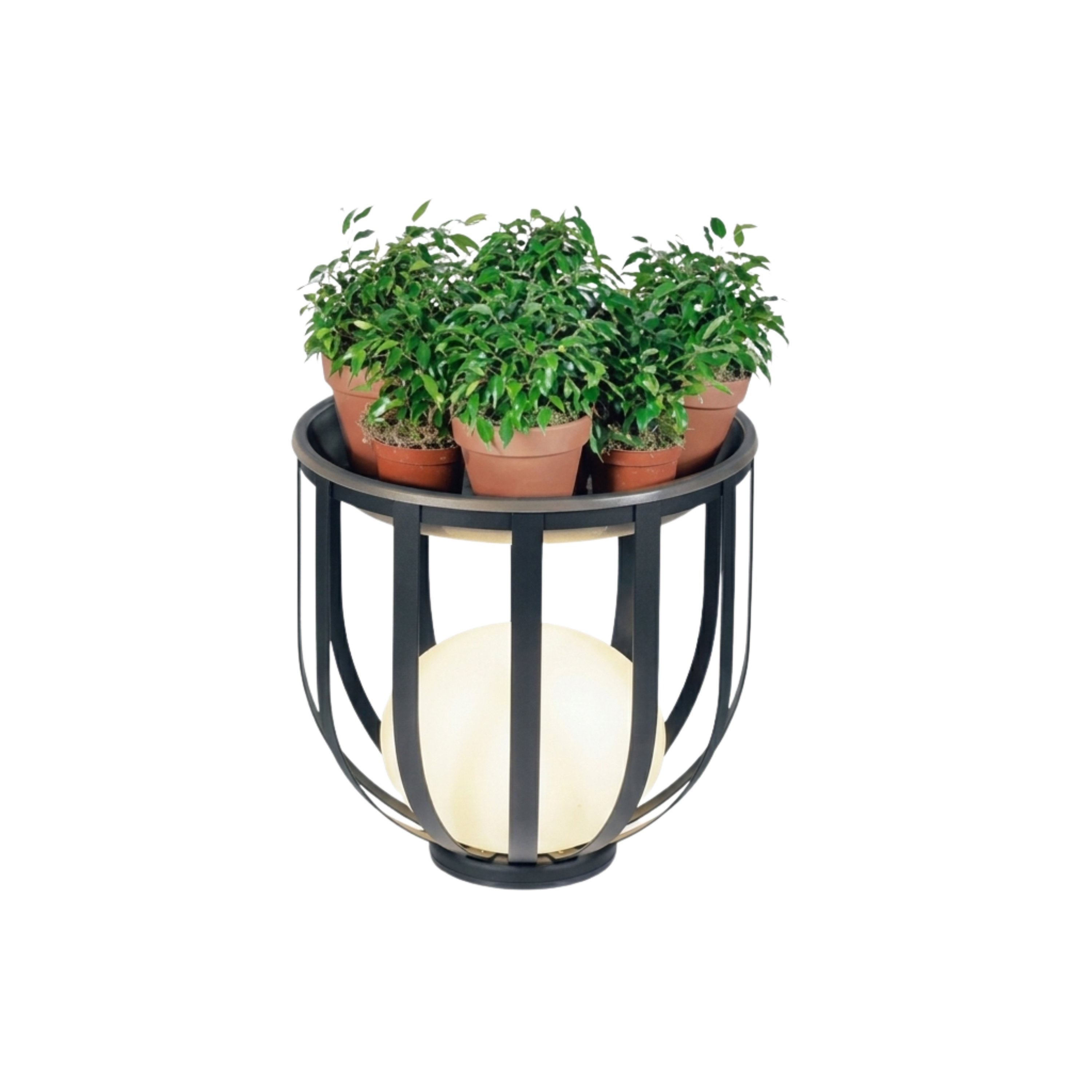 Lampă solară de grădină LED tip jardinieră neagră, pentru exterior, 55 cm | Ormexis