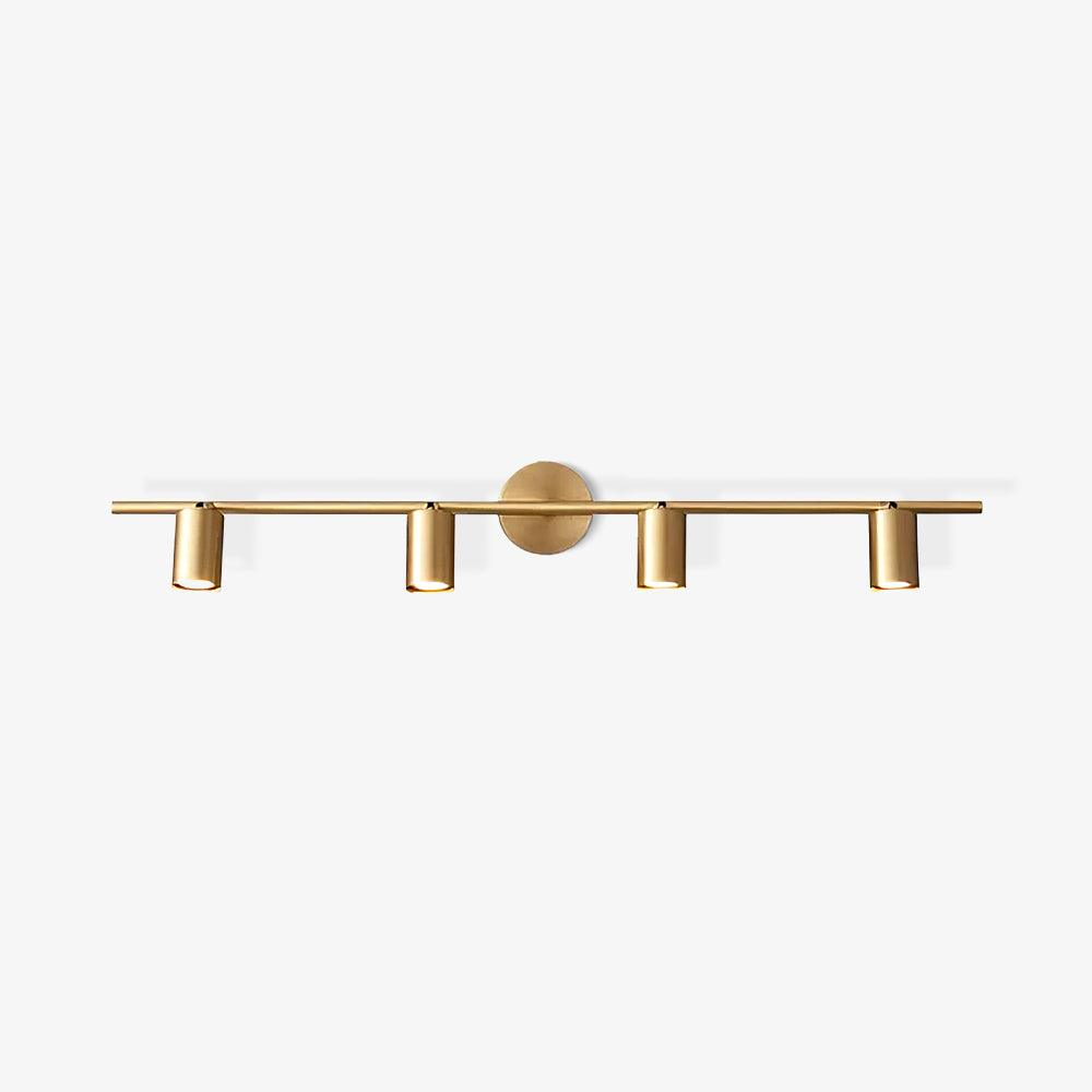 Foco de pared ajustable negro con dos cilindros y dos luces | Ormexis
