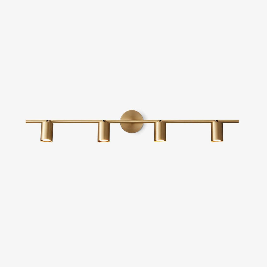 Foco de pared ajustable negro con dos cilindros y dos luces | Ormexis