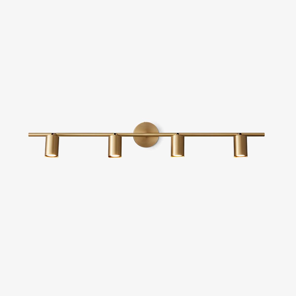 Foco de pared ajustable negro con dos cilindros y dos luces | Ormexis
