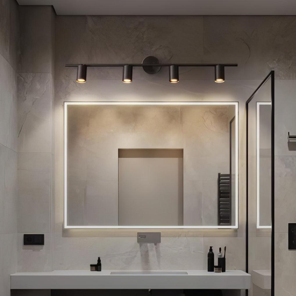 Foco de pared ajustable negro con dos cilindros y dos luces | Ormexis
