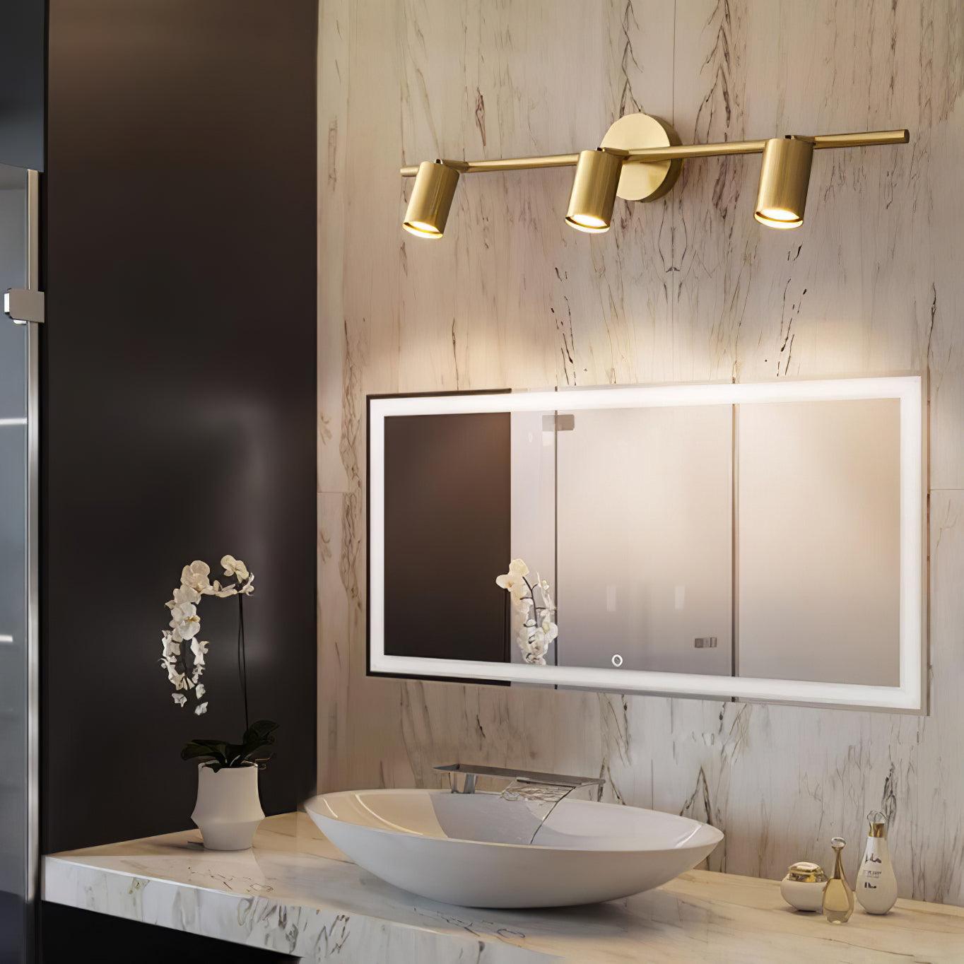 Foco de pared ajustable negro con dos cilindros y dos luces | Ormexis