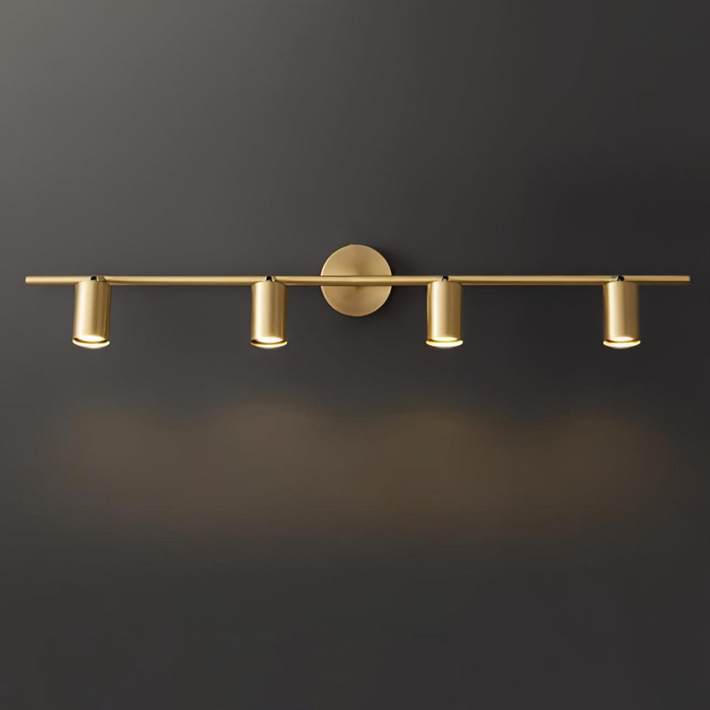 Foco de pared ajustable negro con dos cilindros y dos luces | Ormexis