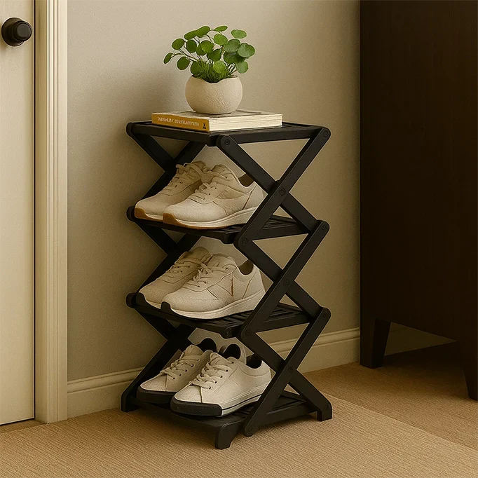 Geometrische schoenenpresentatietoren met etages | Ormexis