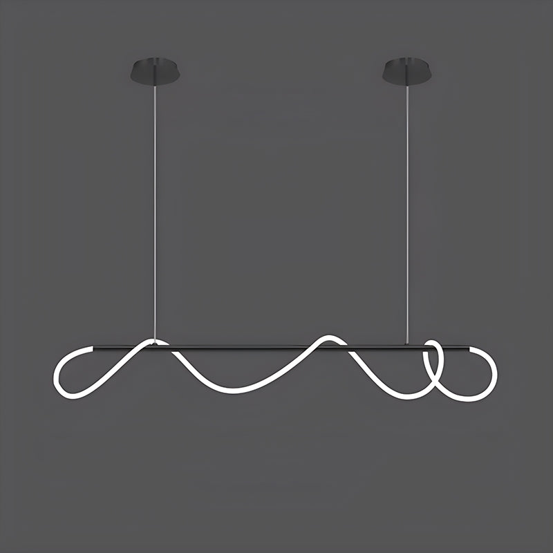 Pendellampe med lang slange for spisestue, moderne LED-armatur