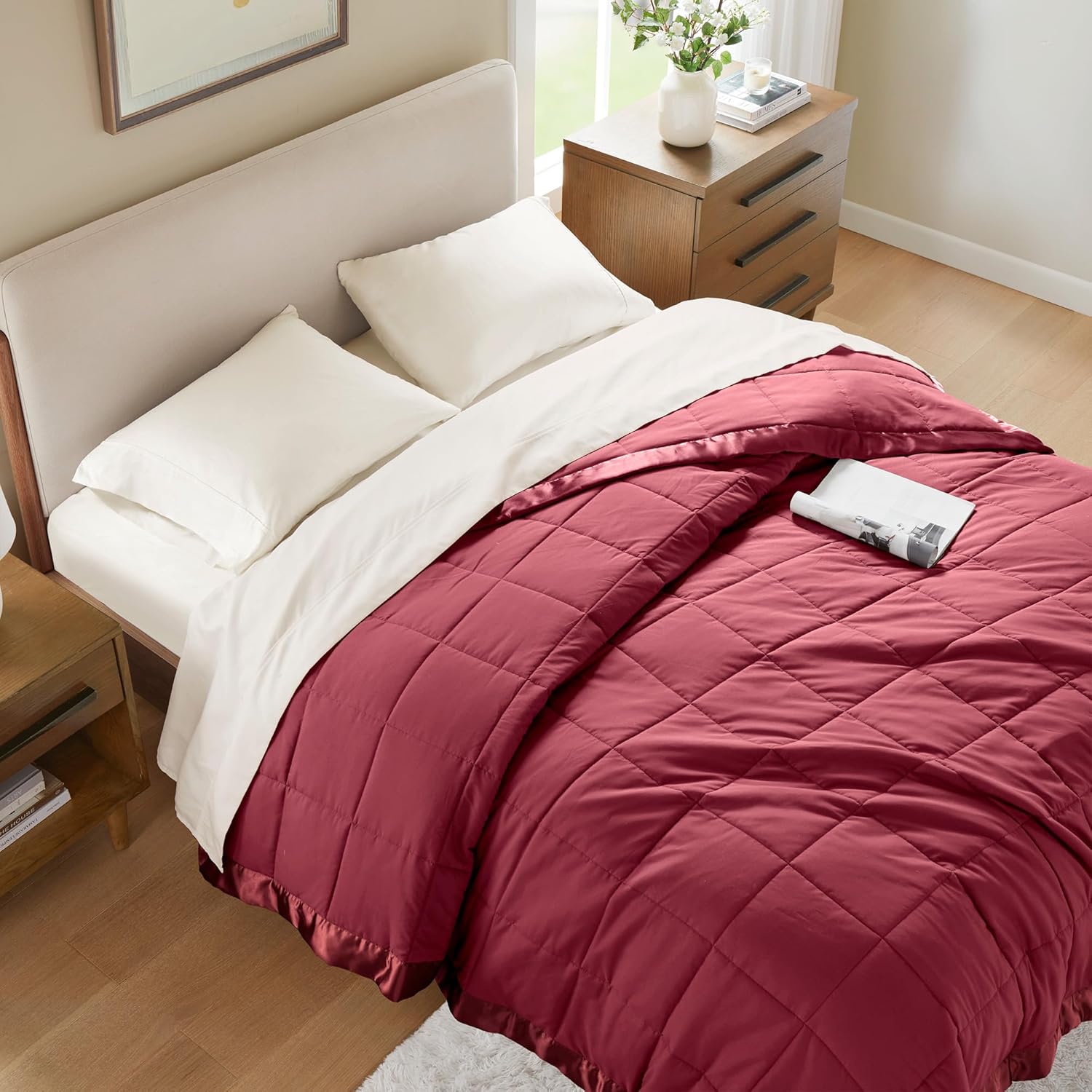 Windom Collection Lightweight Soft Blanket With Satin Trim