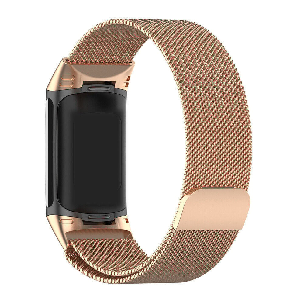 Accessorio cinturino in acciaio milanese rosa oro per Fitbit Charge 5