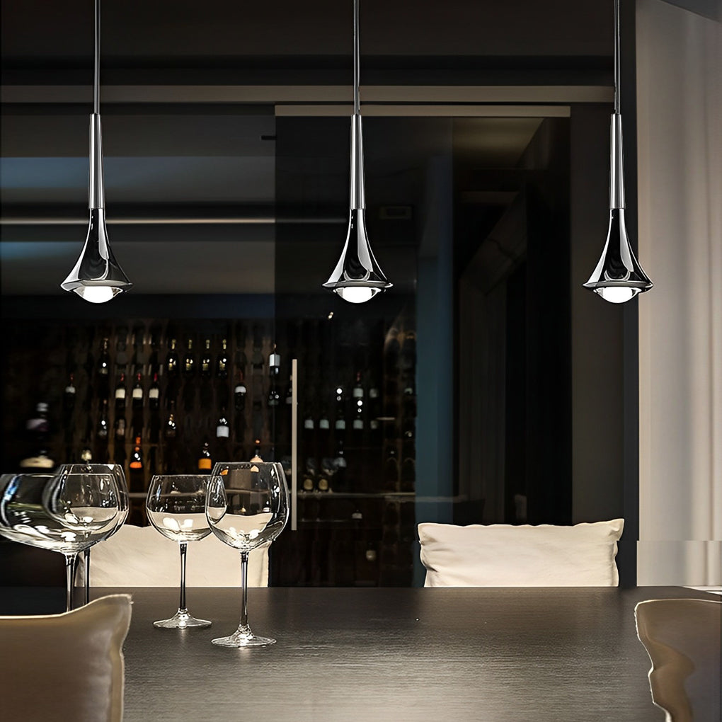 Chrome Teardrop Mini Pendant Light | Ormexis