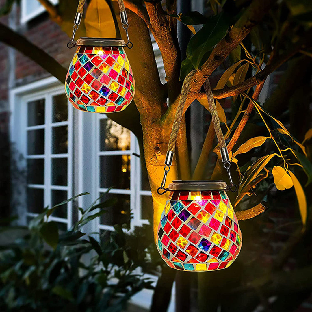 Lanterna solar prismática em mosaico | Ormexis