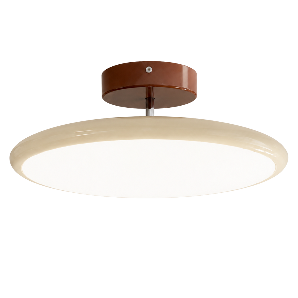 Lámpara de techo redonda empotrable regulable con mando a distancia en beige, blanco o verde | Ormexis