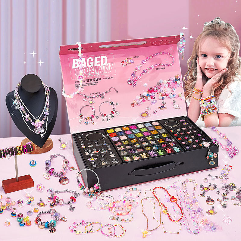 NovaJoy Girls Charm Bracelet Craft Kit For Creative Fun