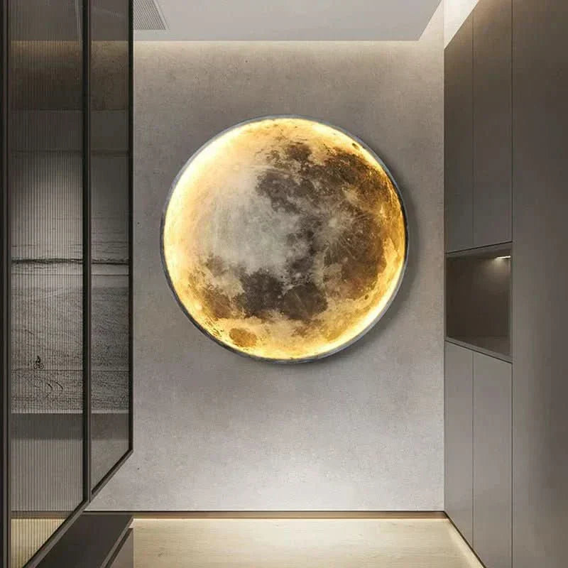LunaLume Månelampe med realistisk månens overflade til et blidt natlys