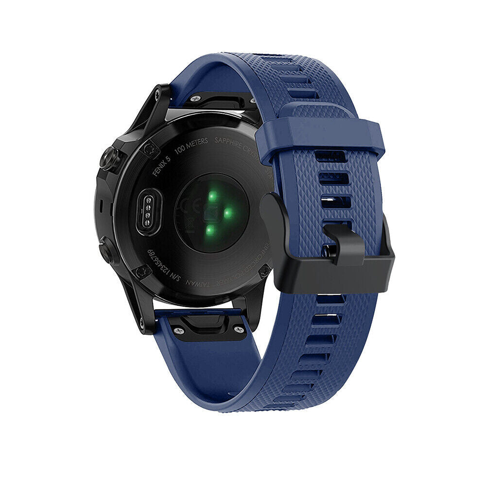 Banda de silicona azul oscuro para Garmin Fenix 5 Plus y Fenix 6 Pro