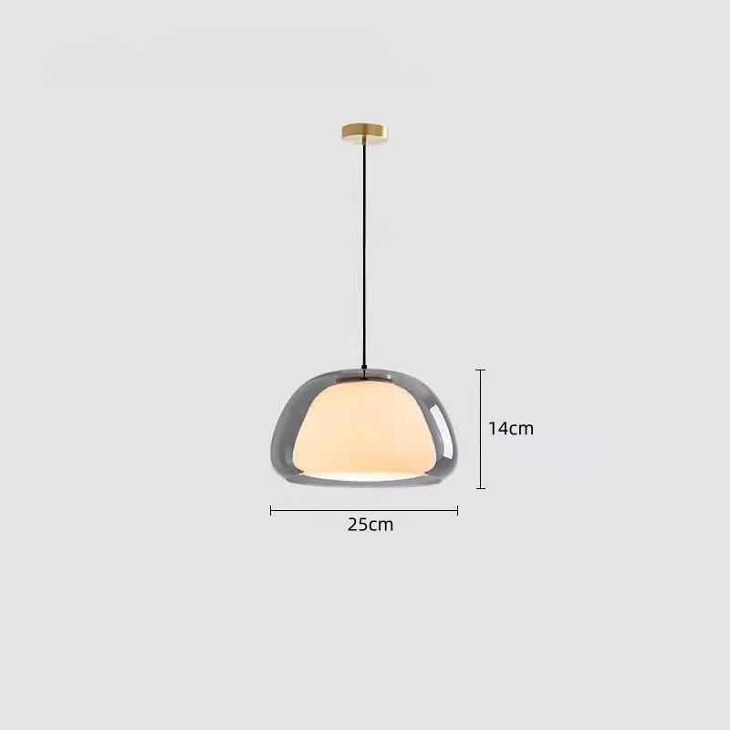 Aurora melkeglass pendellampe for moderne takdekorasjon