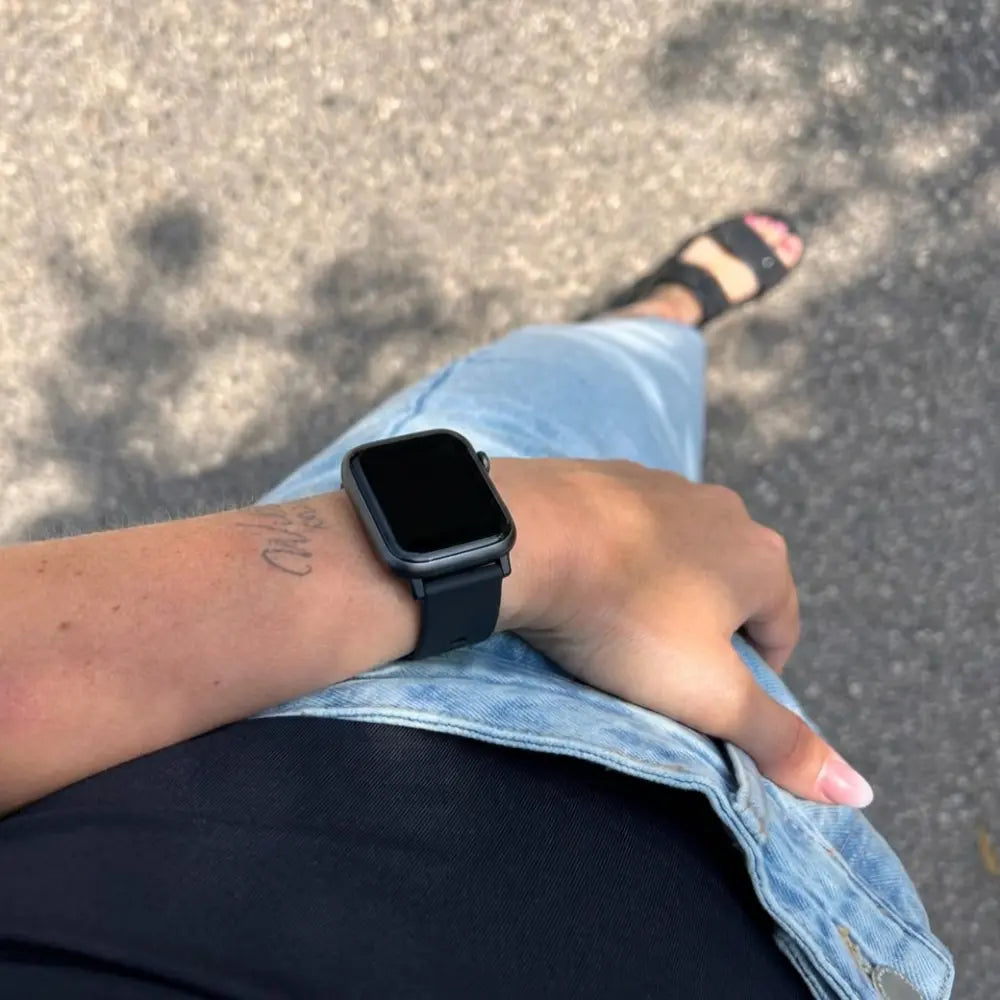 Black Silicone Band ID205L Wearable Device Accessory