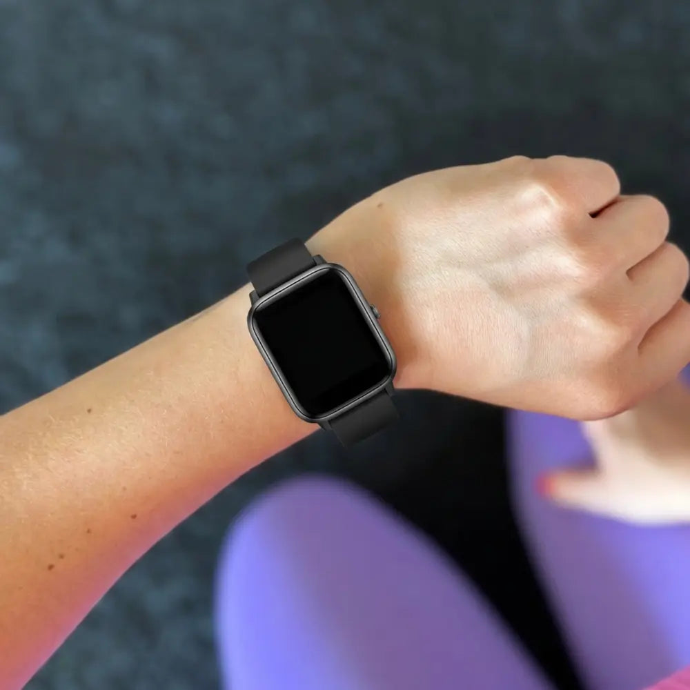Black Silicone Band ID205L Wearable Device Accessory