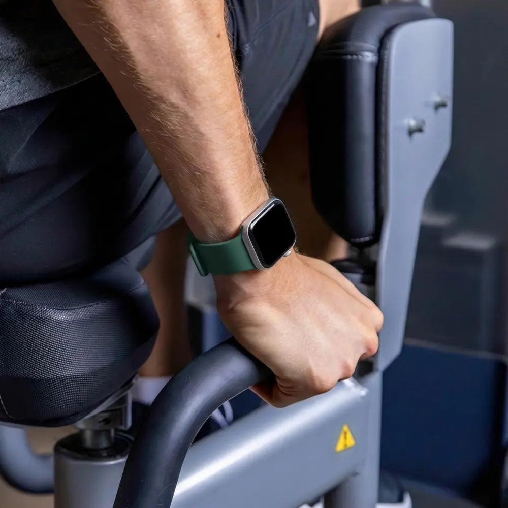 Correa de silicona verde oliva para Apple Watch, uso diario