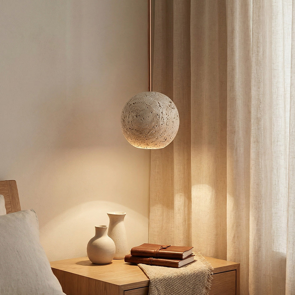 Refined Travertine  Pendant Light | Ormexis
