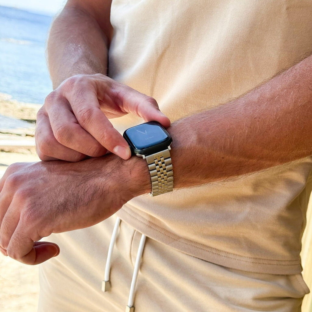 Jubilee rustfritt stål rem for Apple Watch sølv armbånd