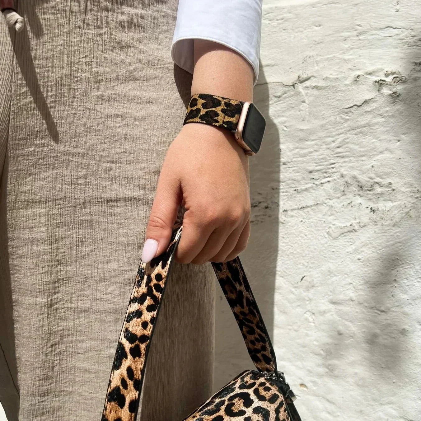 Apple Watch Leopard Print Elastic Band For Everyday Use