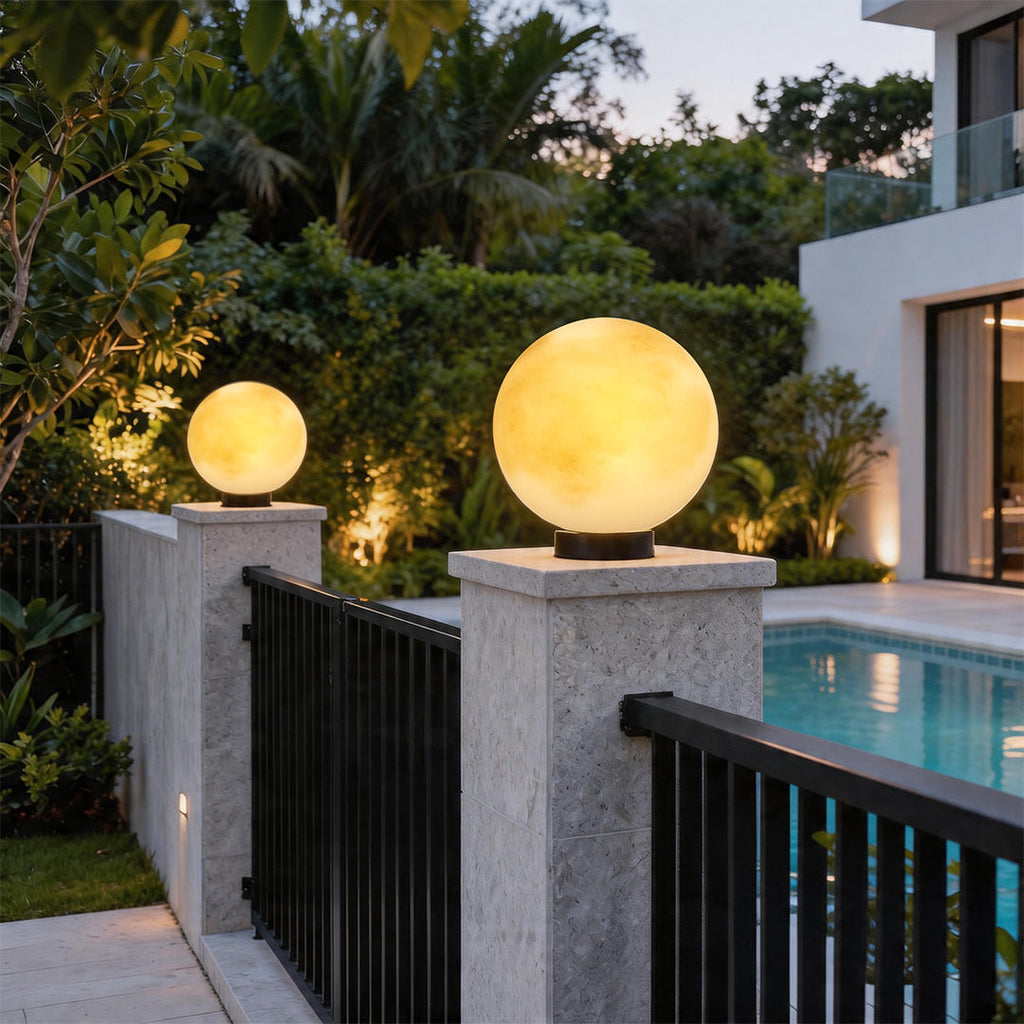 Lampe de poteau globe lunaire Artemis | Ormexis