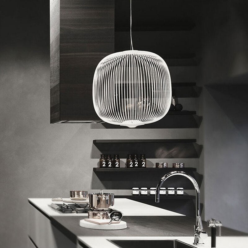 Lyra Spokes hengelampe, taklampe, 52 cm diameter, 200 cm høyde