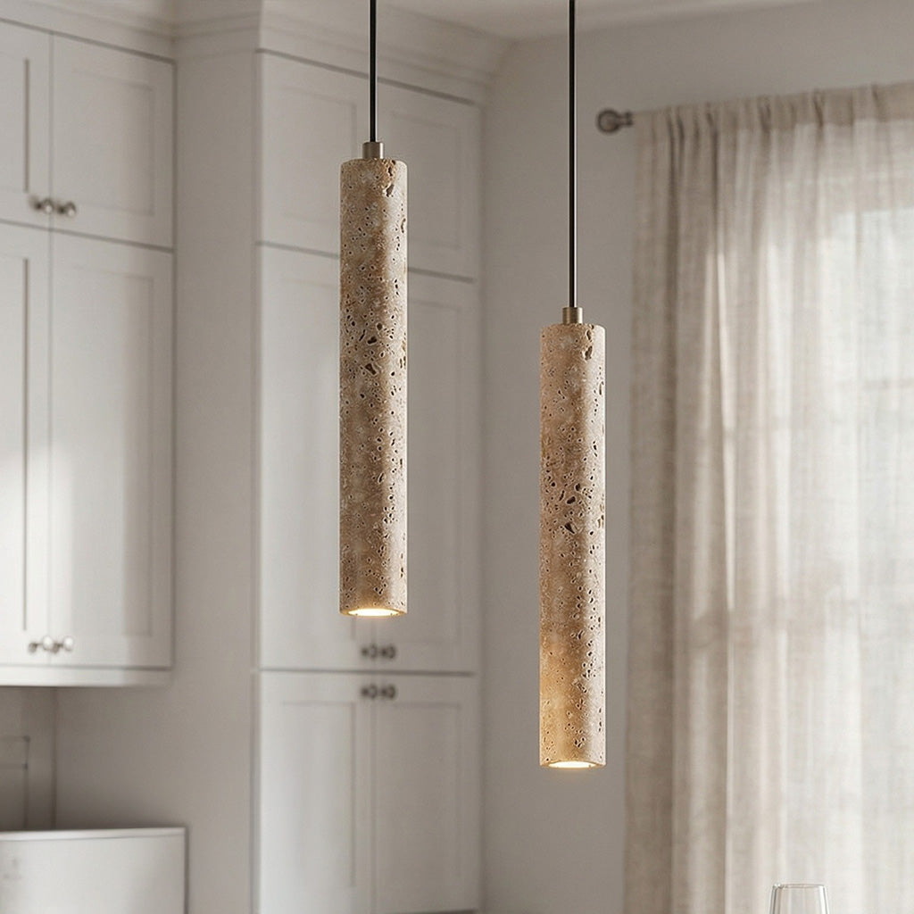 Refined Travertine  Pendant Light | Ormexis