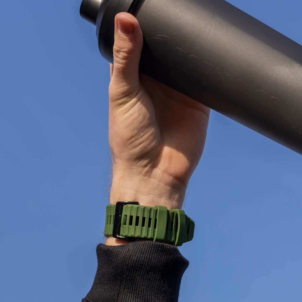 Garmin Fenix 5X And 6X Silicone Strap In Dark Green