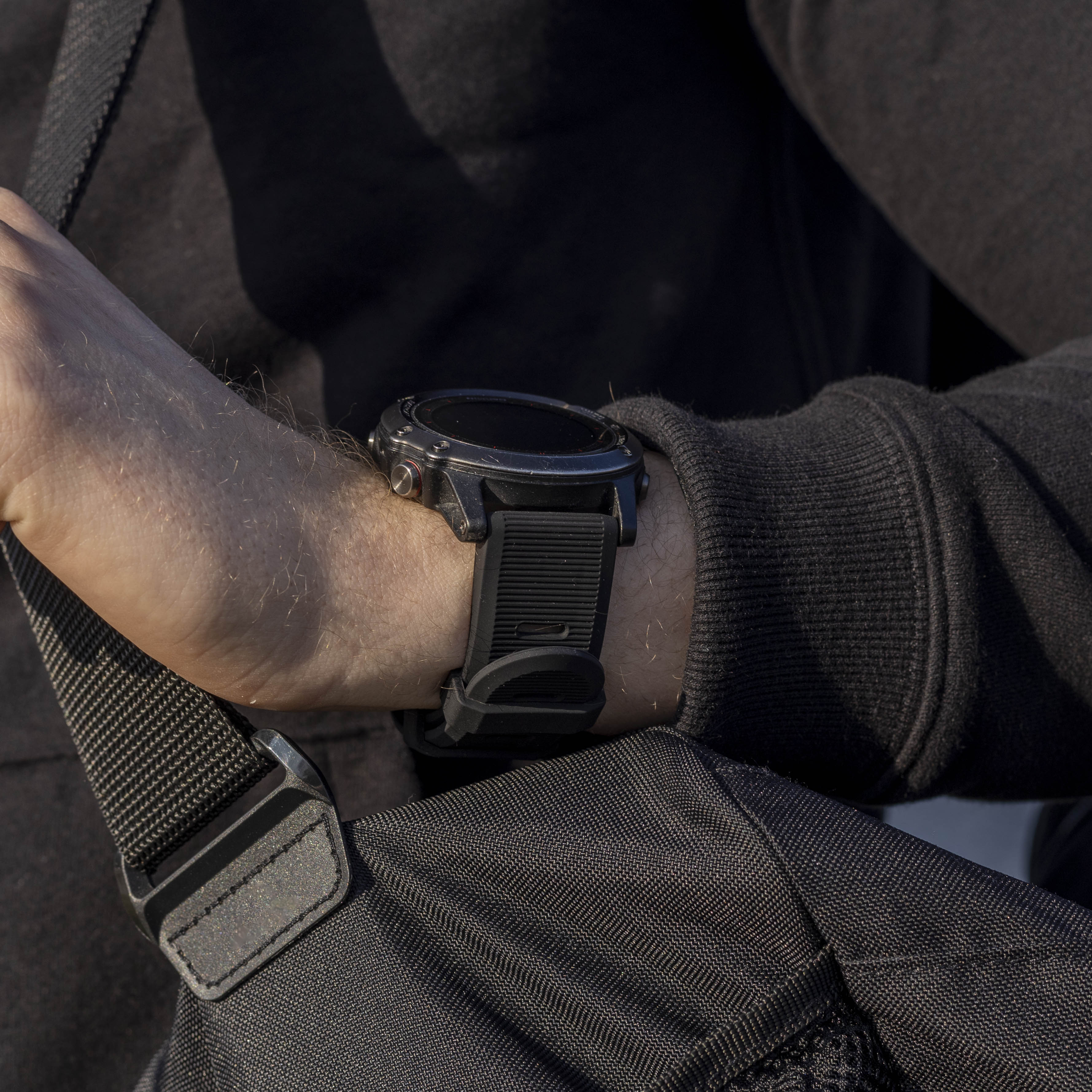 Correia de Substituição para Relógio Garmin Fenix 7 em Silicone Preto