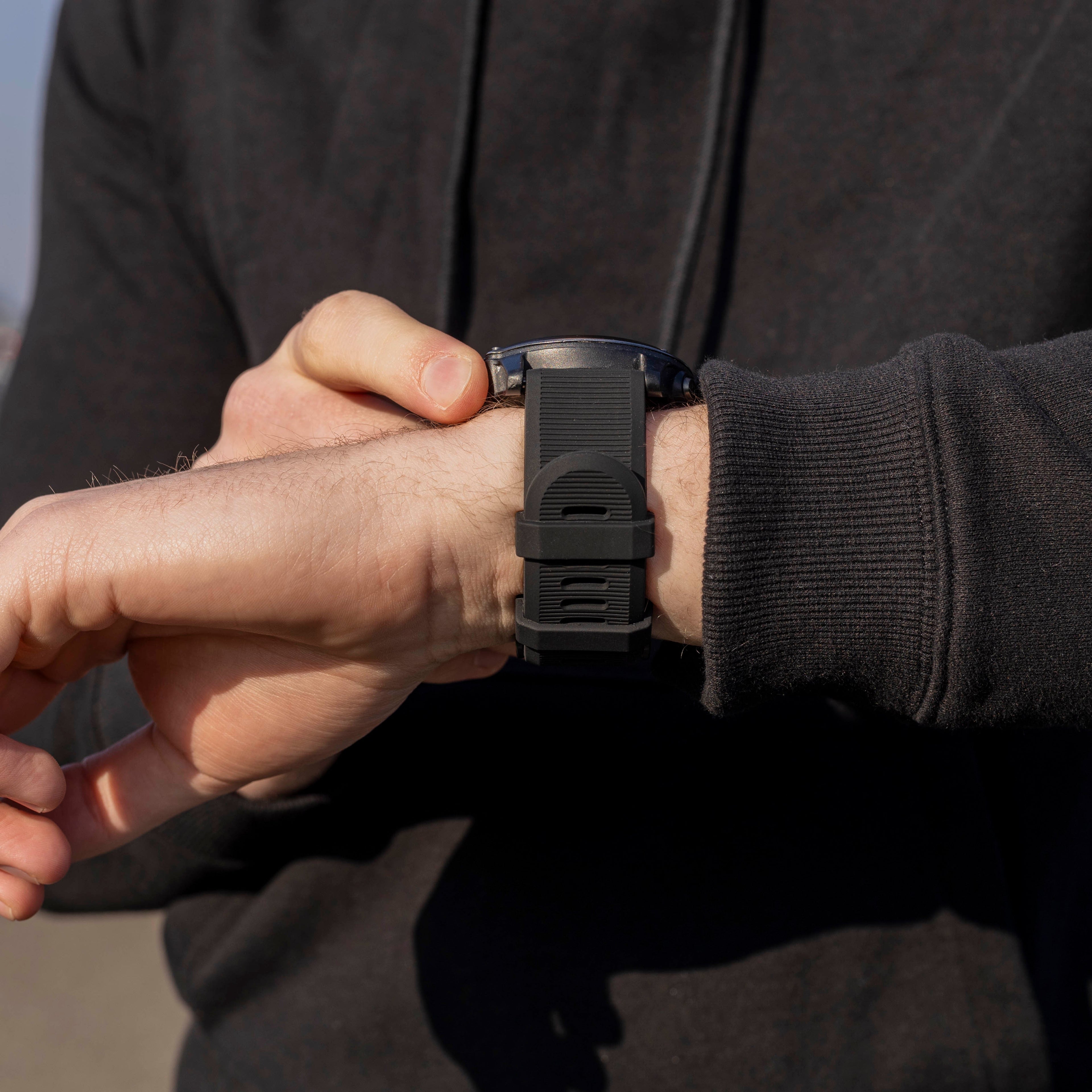 Garmin Fenix silikonarmband för Fenix-serien svart rem