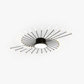 Plafonnier LED Fireworks Sunburst moderne noir et doré | Ormexis