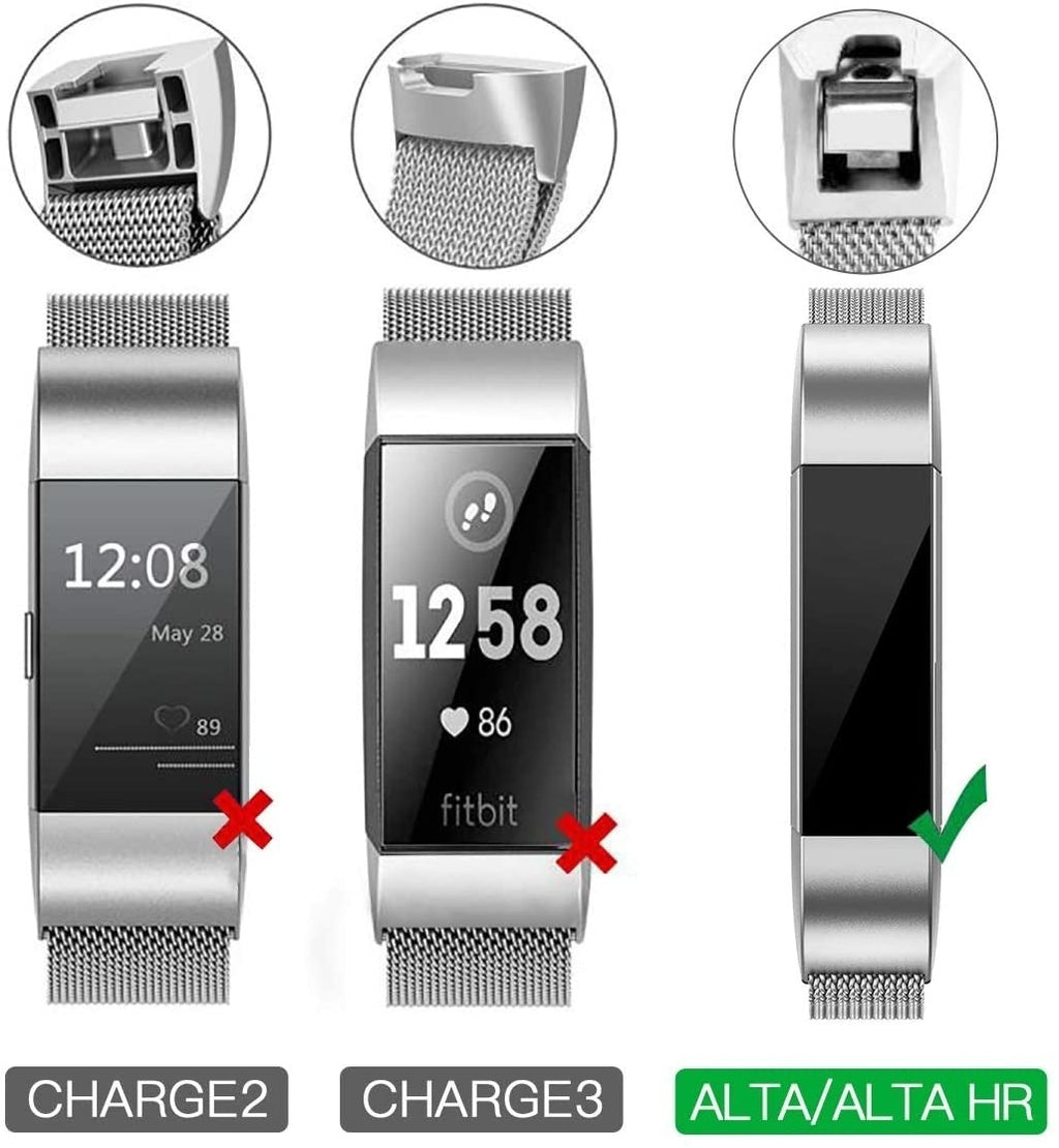 Schwarzes Silikonarmband Ersatz für Fitbit Alta (HR)