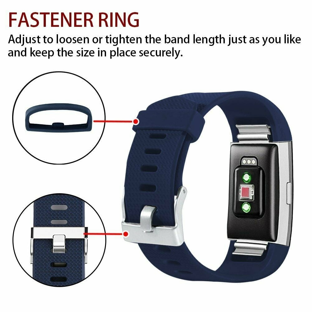 Blue Silicone Band Replacement for Fitbit Charge 2 Wristband