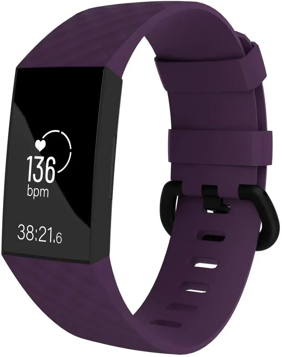 Pulseira de Substituição em Silicone Roxo para Fitbit Charge Four