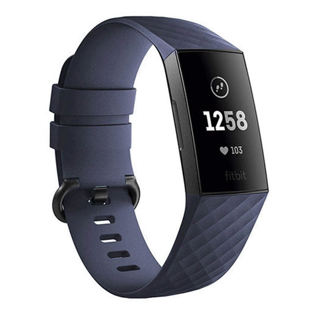 Fitbit Charge 4 mørkeblå silikonreim erstatningsbånd