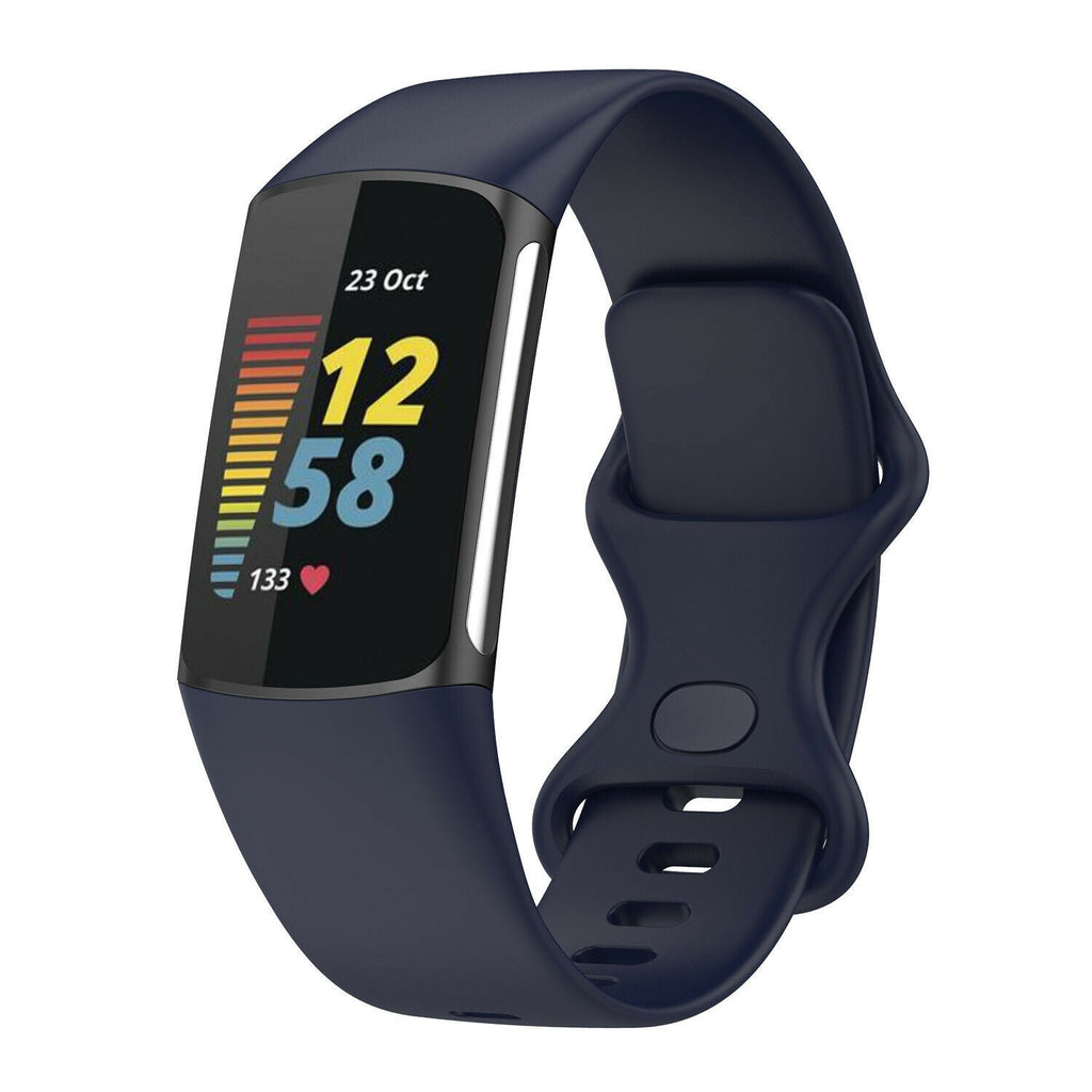 Ciemnoniebieska silikonowa opaska na nadgarstek Fitbit Charge 5