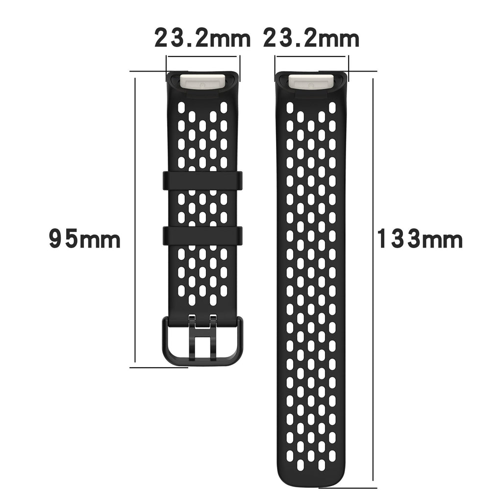 Fitbit Charge 5 černý lehký silikonový řemínek prodyšný
