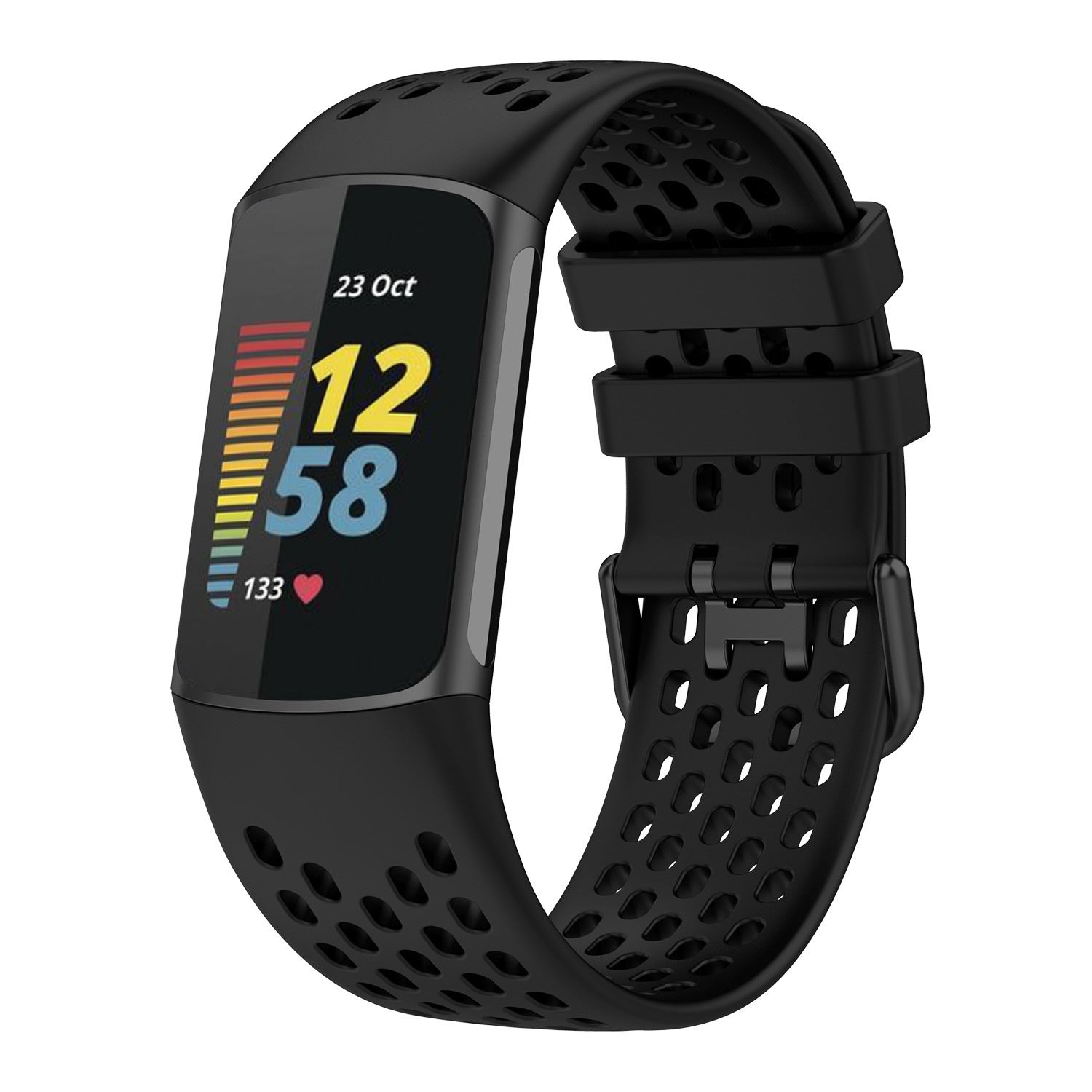 Fitbit Charge 5 Nero Cinturino Leggero in Silicone Traspirante