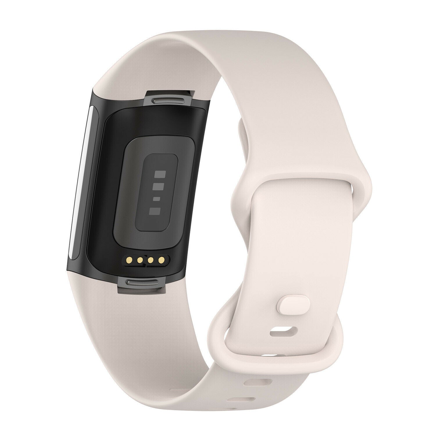 Off White farvet Fitbit silikonerem til Charge 6