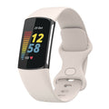 Off White farvet Fitbit silikonerem til Charge 6