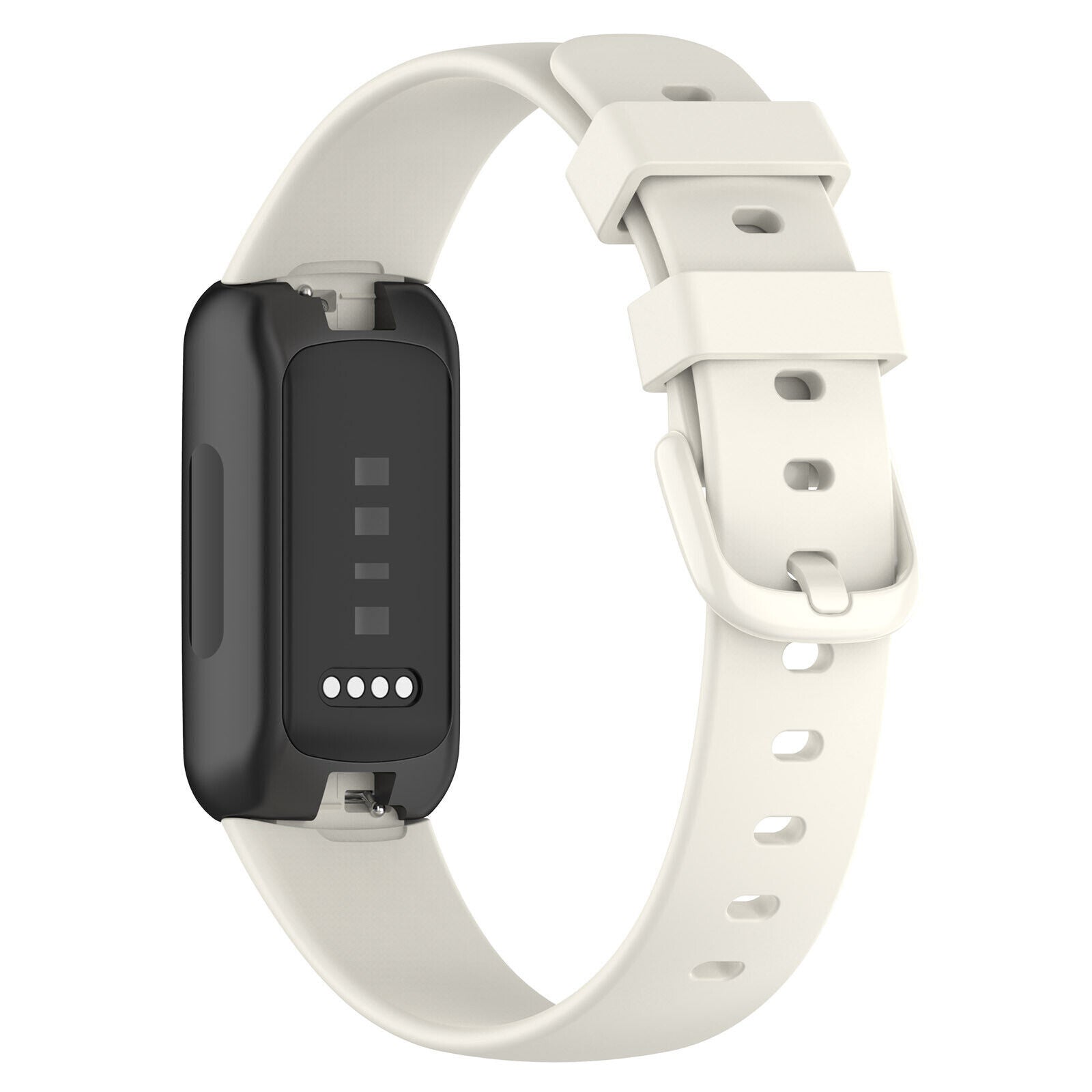 Cinturino di ricambio in silicone color avorio per Fitbit Inspire 3, ideale per l'uso quotidiano