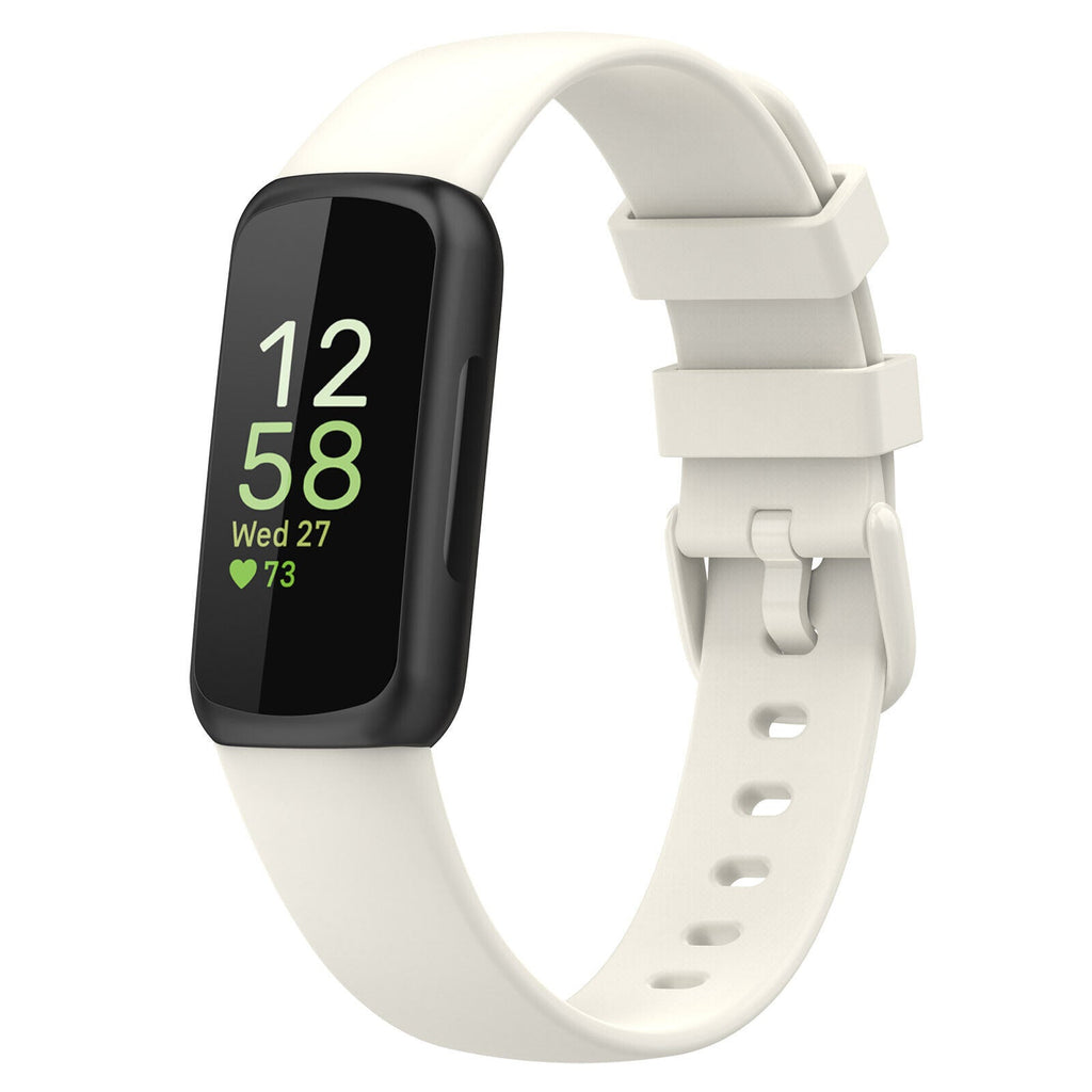 Opaska silikonowa Fitbit Inspire 3 w kolorze kości słoniowej, zamiennik do codziennego noszenia